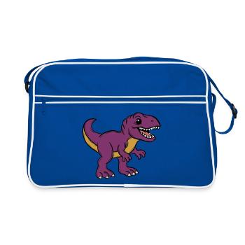 Dino - Retro Bag - blue/white - Front