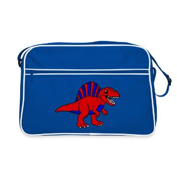 Dino - Retro Bag - blue/white - Front