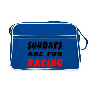 Auto - Retro Tasche - Blau/Weiß - Vorne