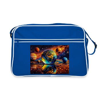 Earth in Space Mirror - Retro Bag - blue/white - Front
