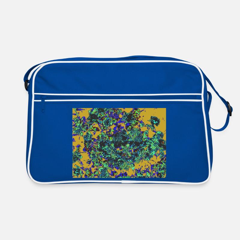 Fleurs néon Décor floral psychédélique Sac Retro
