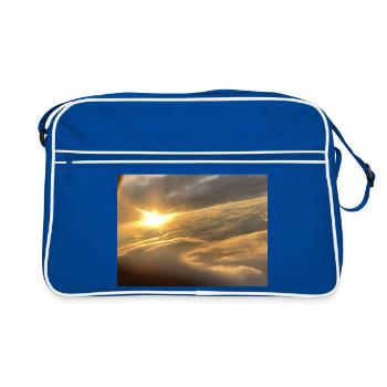 La lumière du soleil sur une mer de nuages - Sac Retro - bleu/blanc - Devant