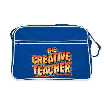 Enseignant créatif Enseignant Cadeau coloré - Sac Retro - bleu/blanc - Devant