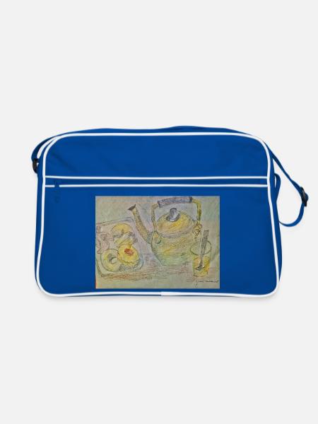 Fest des Eid el Fitre (algerische Tradition) - Retro Tasche - Blau/Weiß