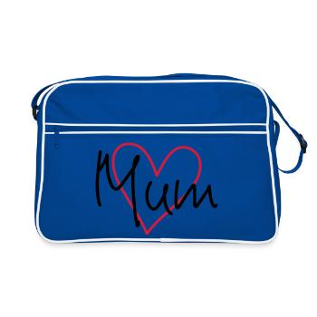 Anniversaire fête des mères - Sac Retro - bleu/blanc - Devant