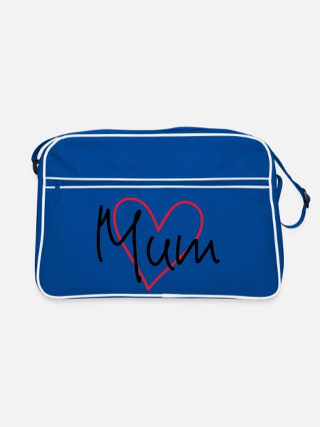 Anniversaire fête des mères - Sac Retro - bleu/blanc - Devant