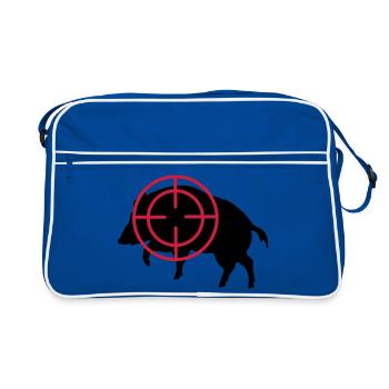 sanglier - Sac Retro - bleu/blanc - Devant