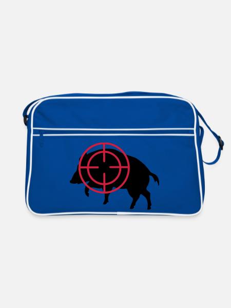 sanglier - Sac Retro - bleu/blanc - Devant