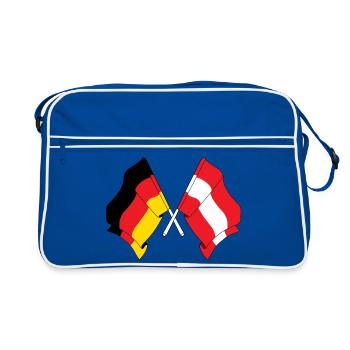 Drapeau de l’Allemagne et drapeau de l’Autriche - Sac Retro - bleu/blanc - Devant