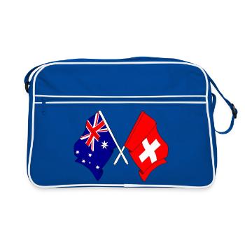 Drapeau de l’Australie et drapeau de la Suisse - Sac Retro - bleu/blanc - Devant