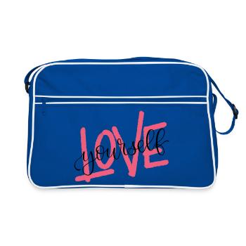 LOVE yourself - Retro Bag - blue/white - Front