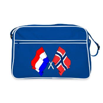 Flag of the Netherlands and flag Norway - Retro Bag - blue/white - Front