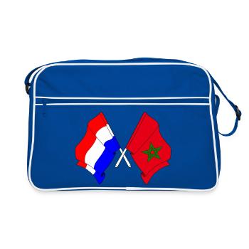 Flag of the Netherlands and flag of Morocco - Retro Bag - blue/white - Front