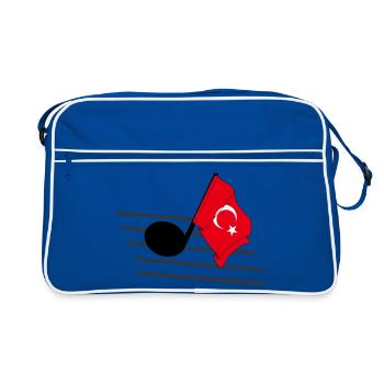 Drapeau Musique Tonalité Drapeau Turquie - Sac Retro - bleu/blanc - Devant