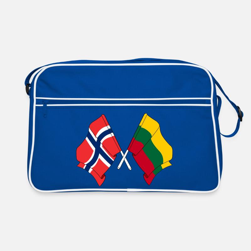 Flag Norway, flag Lithuania Retro Bag