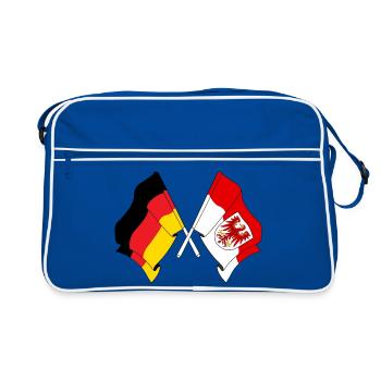 Drapeau de l’Allemagne, Brandebourg franchi - Sac Retro - bleu/blanc - Devant