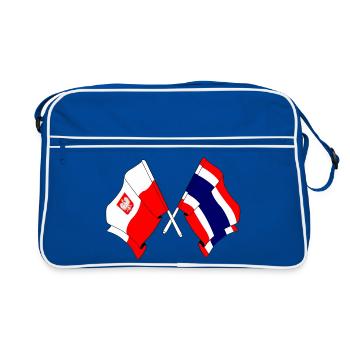Drapeau Pologne, Thaïlande - Sac Retro - bleu/blanc - Devant