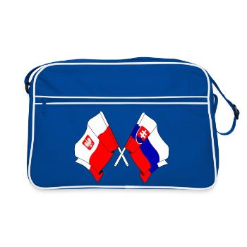 Drapeau Pologne, Slovaquie - Sac Retro - bleu/blanc - Devant