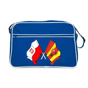 Drapeau Pologne, Lodz traversé - Sac Retro - bleu/blanc - Devant