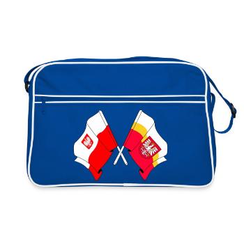 Drapeau de la Pologne, Petite Pologne traversée - Sac Retro - bleu/blanc - Devant