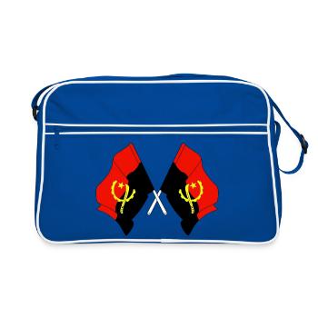 Deux drapeaux Angola - Sac Retro - bleu/blanc - Devant