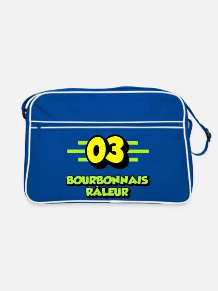 Bourbonnais râleur - Sac Retro - bleu/blanc - Devant