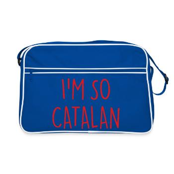 I'M SO CATALAN Katalanisch Katalonien - Retro Tasche - Blau/Weiß - Vorne