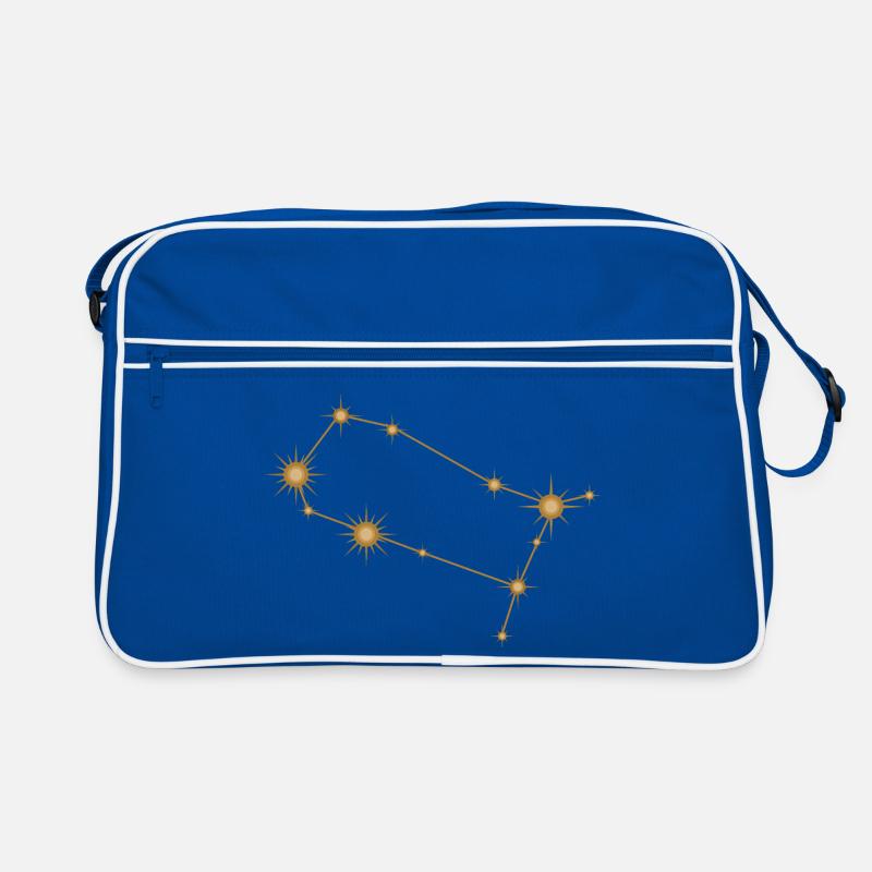 Constellation d’étoiles Gémeaux Signe de naissance Doré Sac Retro