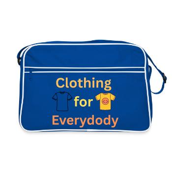Joyful Sunshine Smile T-Shirt-Design - Retro Tasche - Blau/Weiß - Vorne