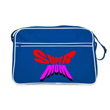 Super Mom / Super Maman - Sac Retro - bleu/blanc - Devant
