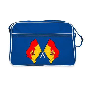 Crossed Burgenland Flags - Retro Bag - blue/white - Front
