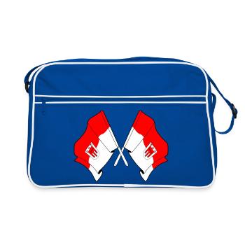 Drapeaux du Vorarlberg croisés - Sac Retro - bleu/blanc - Devant