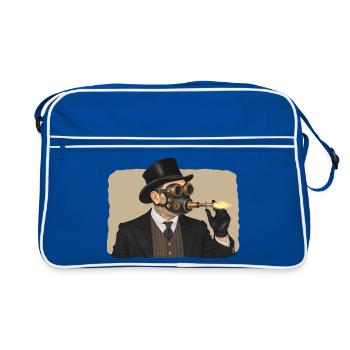SECRET AGENT - steam punk'n'roll - Sac Retro - bleu/blanc - Devant