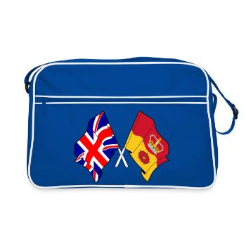Hampshire & Great Britain Crossed - Retro Bag - blue/white - Front