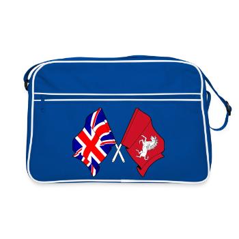 Drapeau du Kent + Drapeau de la Grande-Bretagne - Sac Retro - bleu/blanc - Devant