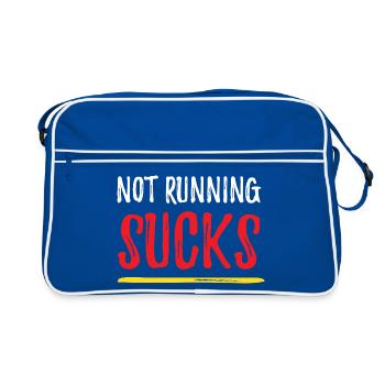 Ne pas courir, c’est nul - Sac Retro - bleu/blanc - Devant