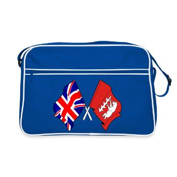 Warwickshire et Grande-Bretagne - Sac Retro - bleu/blanc - Devant