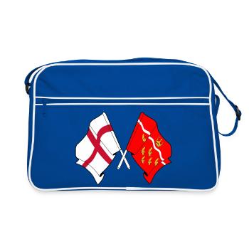 East Sussex et Angleterre croisés - Sac Retro - bleu/blanc - Devant