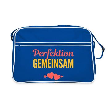 Perfection ensemble : l’amour dans l’équipe - Sac Retro - bleu/blanc - Devant