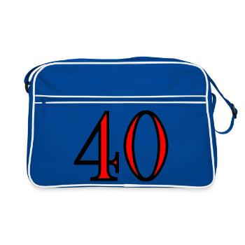 40. 40 YEARS. 40th ANNIVERSARY. 40 YEARS ANNIVERSARY. - Retro Bag - blue/white - Front