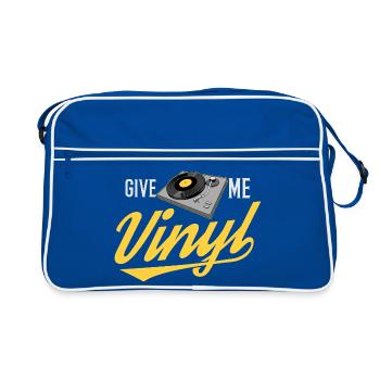 Donnez-moi vinyle rétro musique Art pour amateurs - Sac Retro - bleu/blanc - Devant
