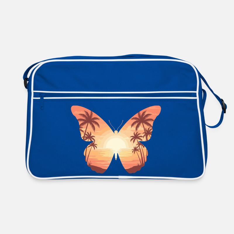 Papillon coucher de soleil sur la plage Sac Retro