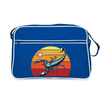 Zodiaque rétro du Scorpion pour les amoureux du Scorpion - Sac Retro - bleu/blanc - Devant