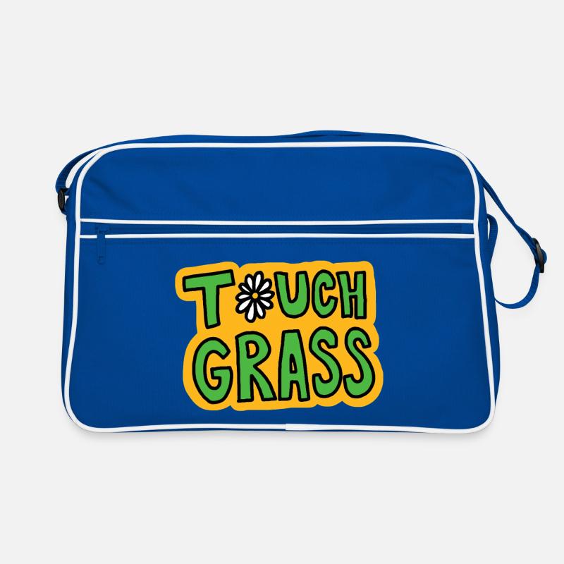 Retro "Touch Grass" Gänseblümchen Retro Tasche