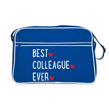Meilleur collègue du monde - Sac Retro - bleu/blanc - Devant