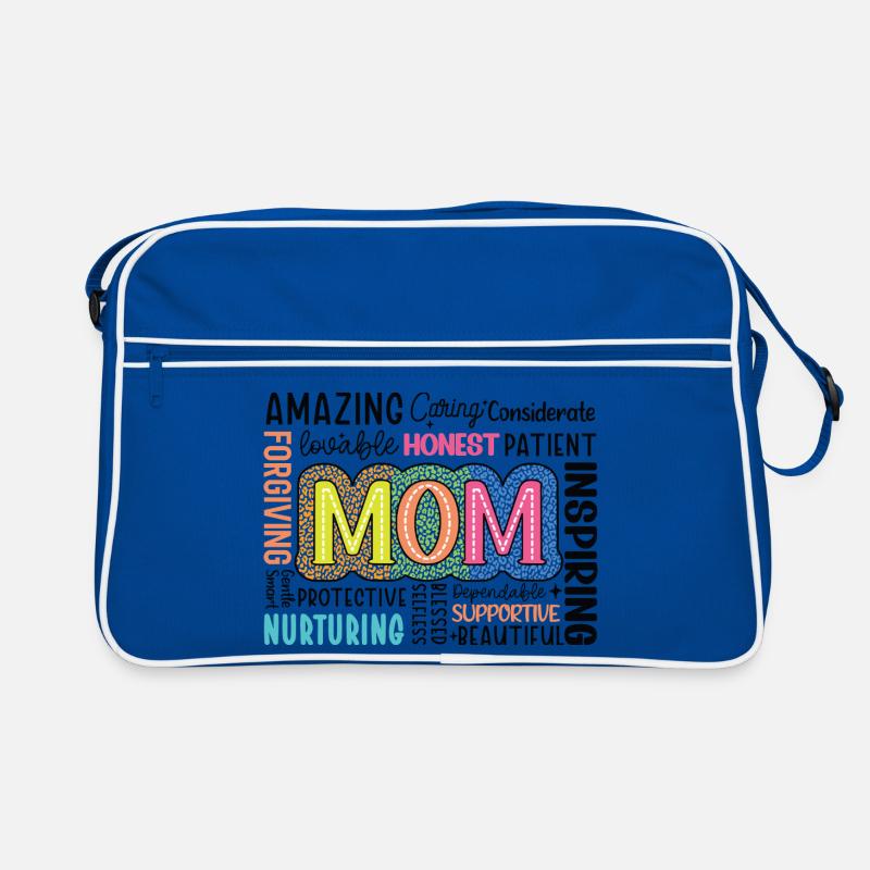 Buntes MOM Tribute Typo-Design Muttertag Geschenk Retro Tasche