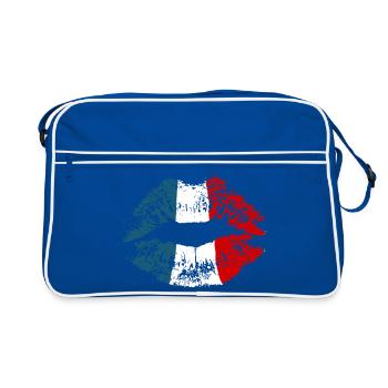 Couleurs de rouge à lèvres France - Sac Retro - bleu/blanc - Devant