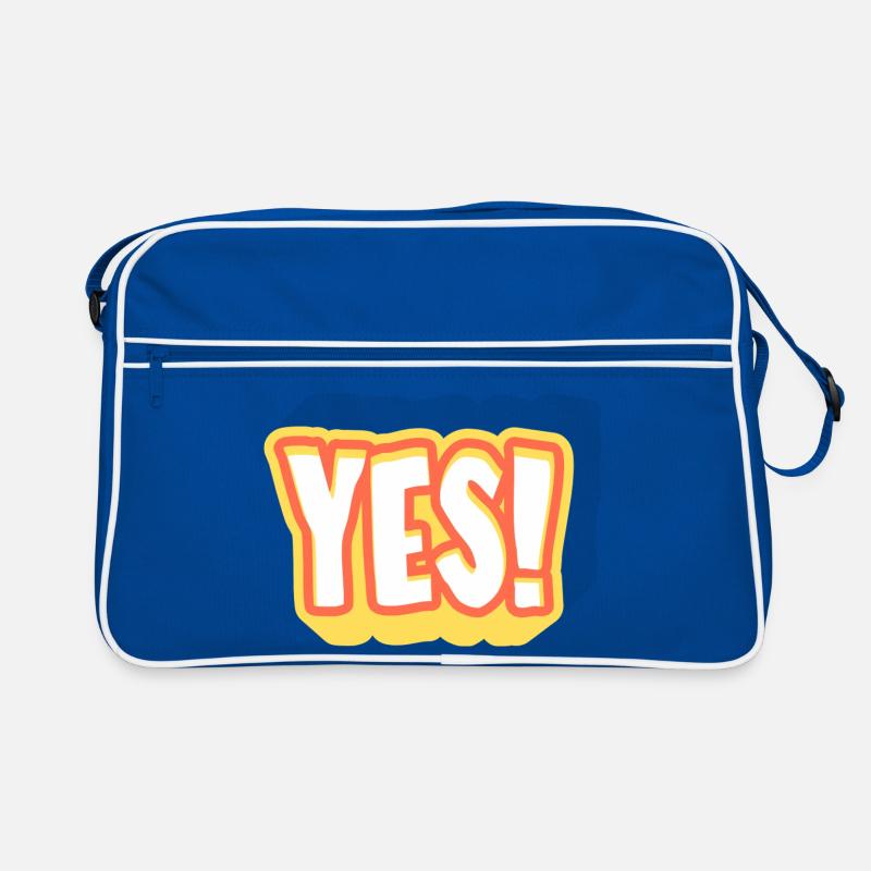 Yes! Knalliges Pop-Yes Design Retro Tasche