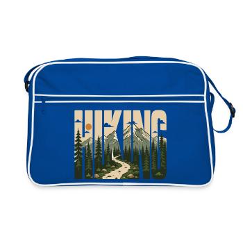 Randonnée - Aventure en plein air - Sac Retro - bleu/blanc - Devant