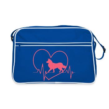 Border Collie - Sac Retro - bleu/blanc - Devant